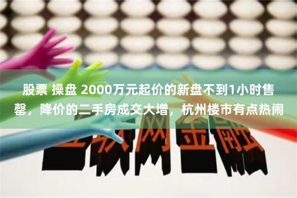 股票 操盘 2000万元起价的新盘不到1小时售罄，降价的二手房成交大增，杭州楼市有点热闹